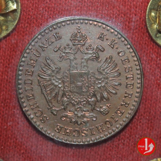 5/10 di Kreuzer o 1 Carantano 1858 (Milano)