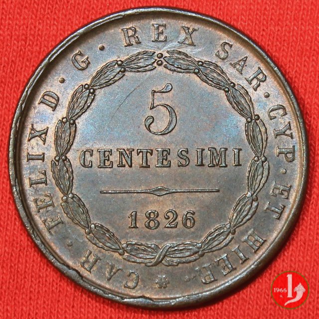 5 centesimi 1826 (Genova)