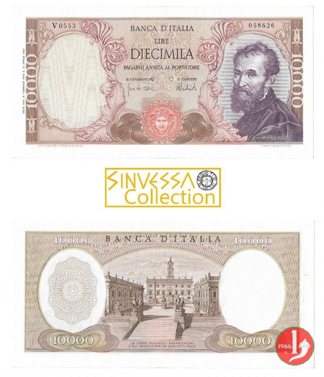 10.000 lire Michelangelo Buonarroti 1973