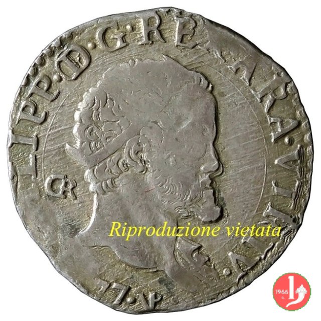 Tarí con la testa del Re 2° tipo 1577 (Napoli)