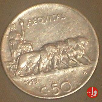 50 centesimi leoni 1919 (Roma)