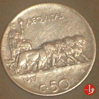 50 centesimi leoni 1919 (Roma)