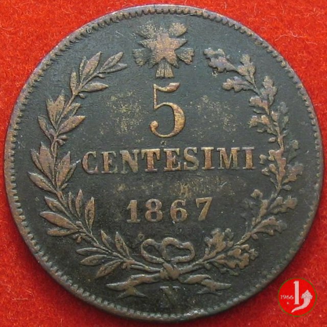 5 centesimi 1867 (Napoli)