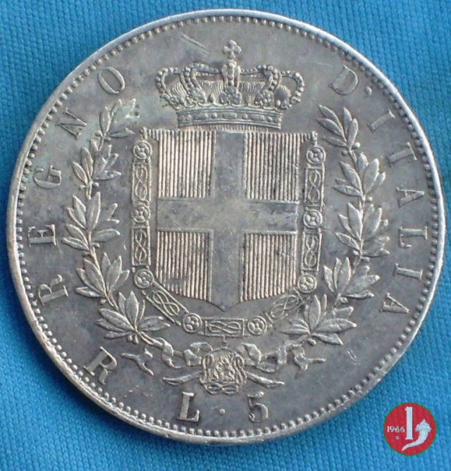 5 lire o scudo 1877 (Roma)