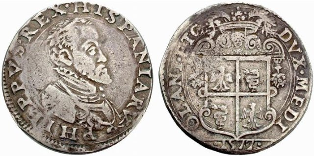 Scudo d'argento (o ducatone) 1577 (Milano)