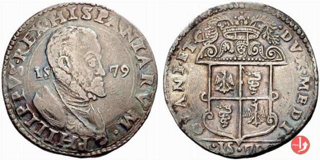 Scudo d'argento (o ducatone) 1579 (Milano)