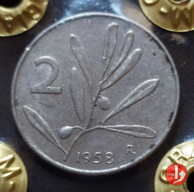 2 lire olivo 1958 (Roma)