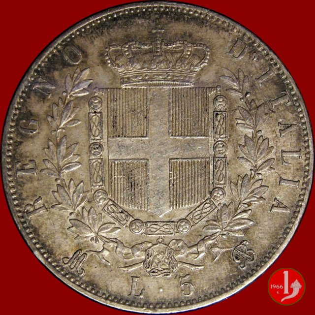 5 lire o scudo 1872 (Milano)