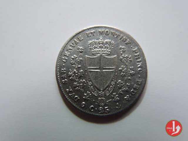 25 centesimi 1829 (Genova)