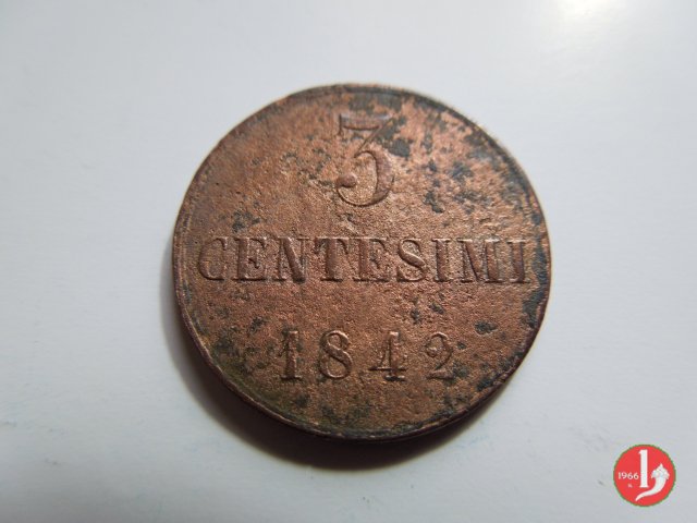 3 centesimi 1842 (Torino)