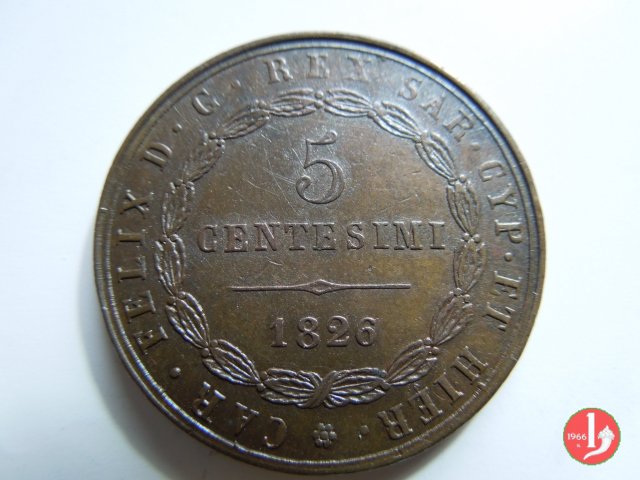 5 centesimi 1826 (Torino)