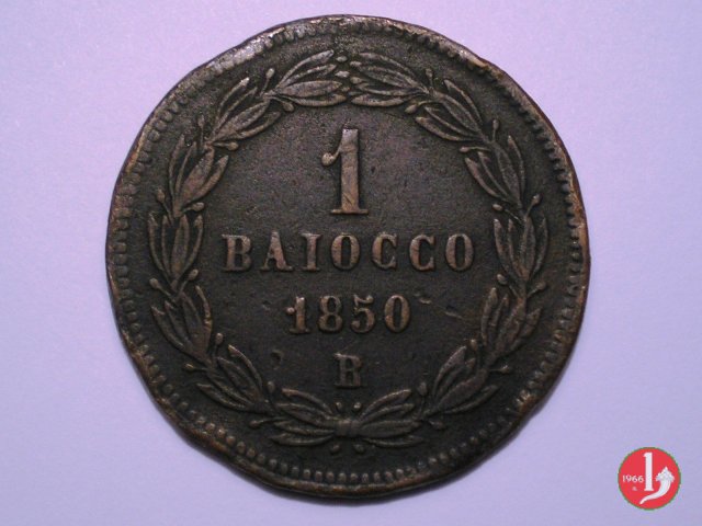 1 baiocco secondo periodo 1850 (Bologna)