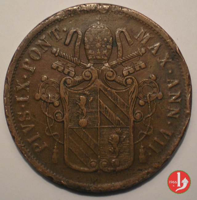 5 baiocchi 2° tipo 1853 (Bologna)