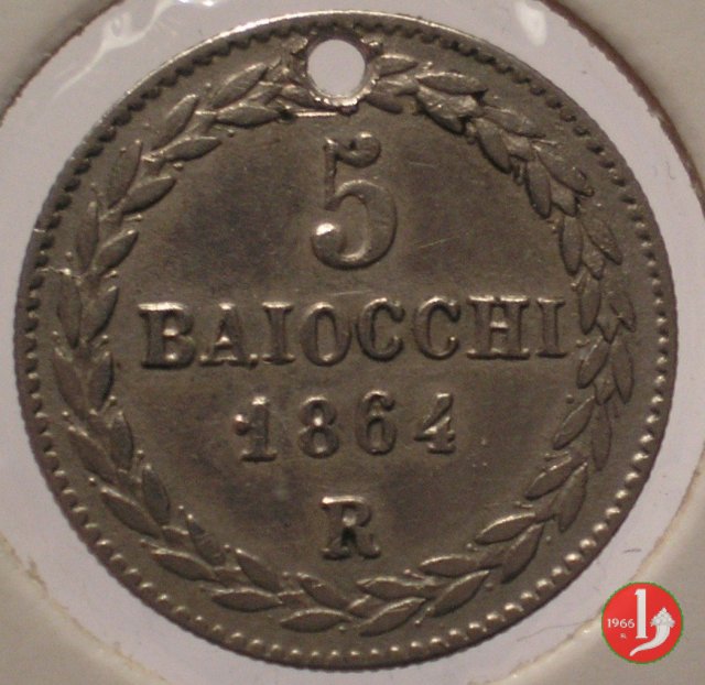 5 baiocchi (Grosso) 1864 (Roma)