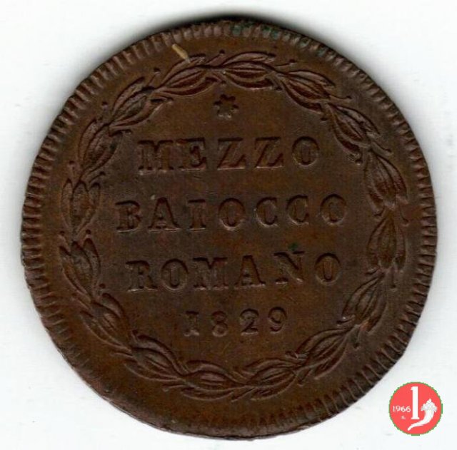 Mezzo Baiocco 1829 (Roma)