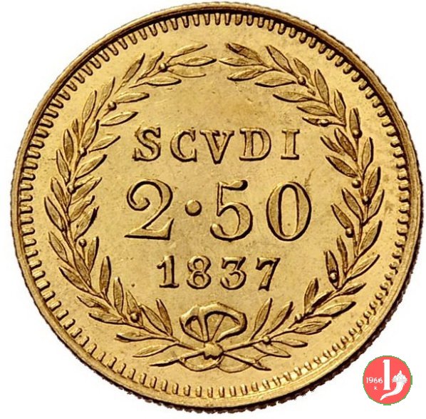 2,50 Scudi Romani 1837 (Roma)