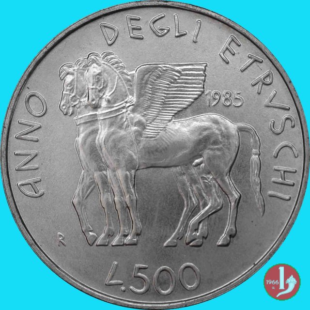 500 lire anno degli Etruschi 1985 (Roma)