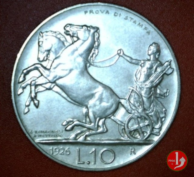 prova 10 lire biga 1926 (Roma)