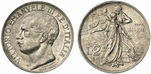 prova 2 lire 50° Unità d'Italia 1911 (Roma)