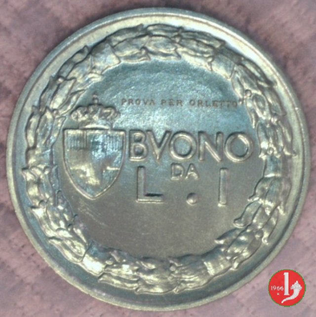 prova buono da 1 lira 1921 (Roma)