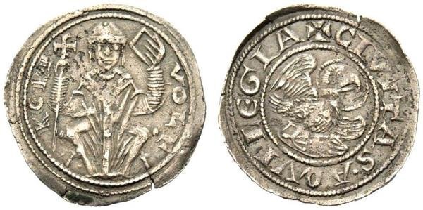Denaro con aquila 19 AD