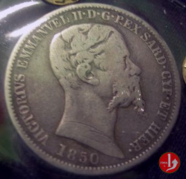 2 lire 1850 (Torino)