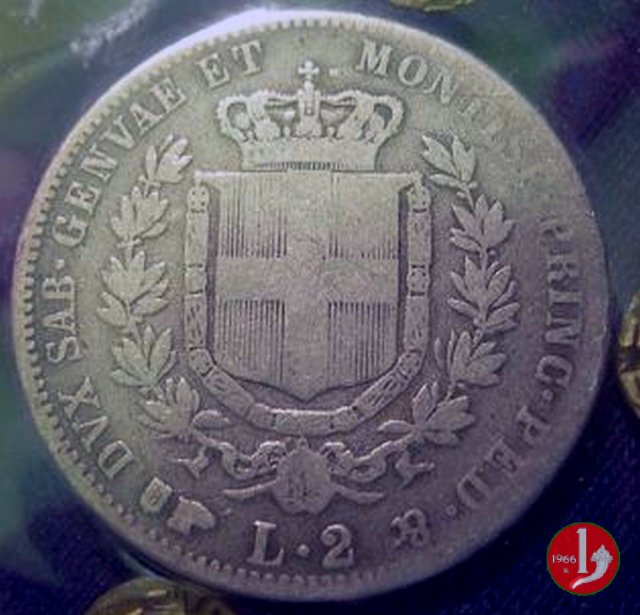 2 lire 1850 (Torino)