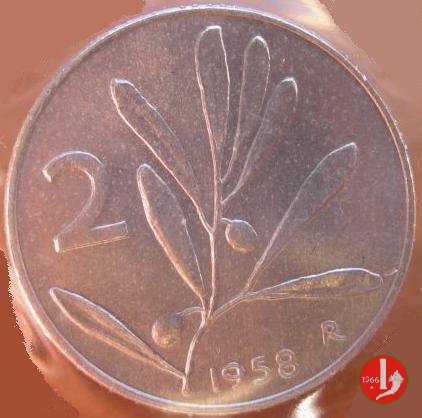 2 lire olivo 1958