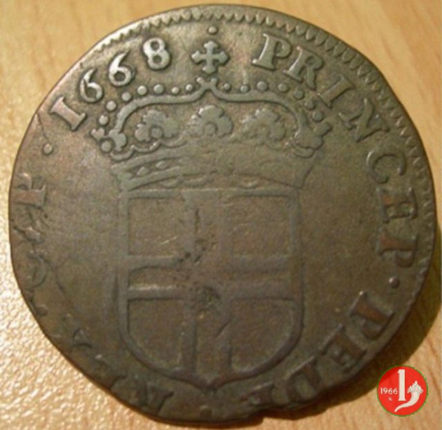 5 soldi II tipo 1668 (Torino)