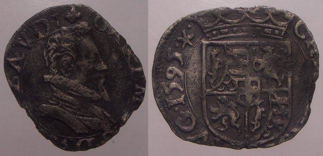 Soldo IV tipo (con busto) 1595 (Chambéry)