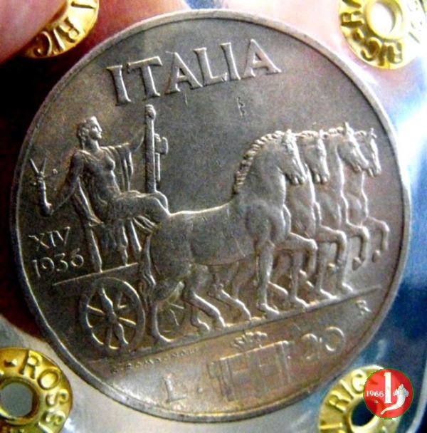 20 lire quadriga lenta 1936 (Roma)