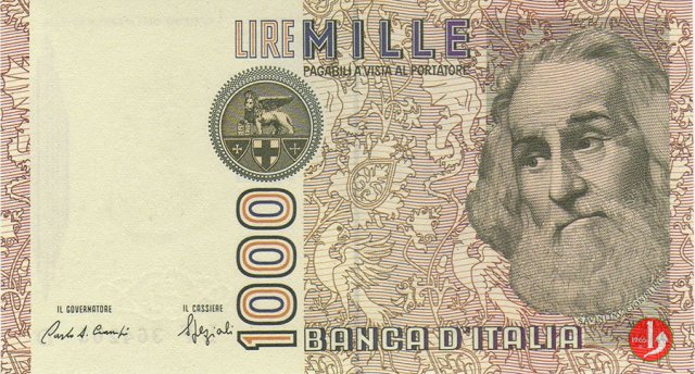 1.000 lire Marco Polo 1988