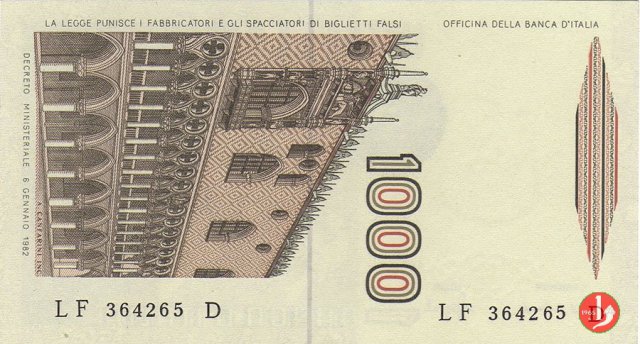 1.000 lire Marco Polo 1988