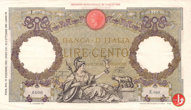 100 Lire Capranesi "Roma" 1940