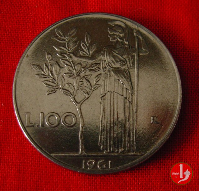 100 lire Minerva 1961 (Roma)