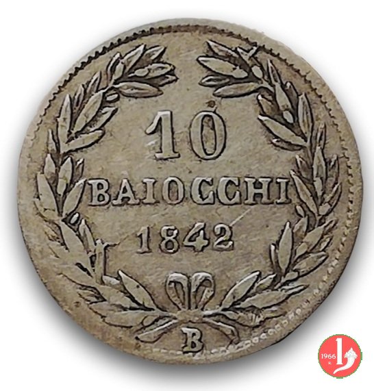 10 Baiocchi (Giulio o Paolo) 1842 (Roma)