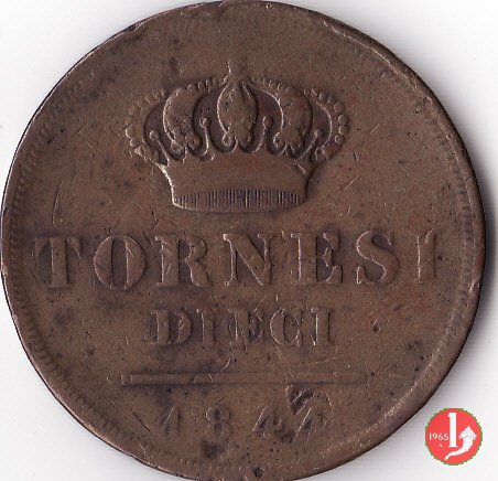 10 Tornesi 1844 (Napoli)