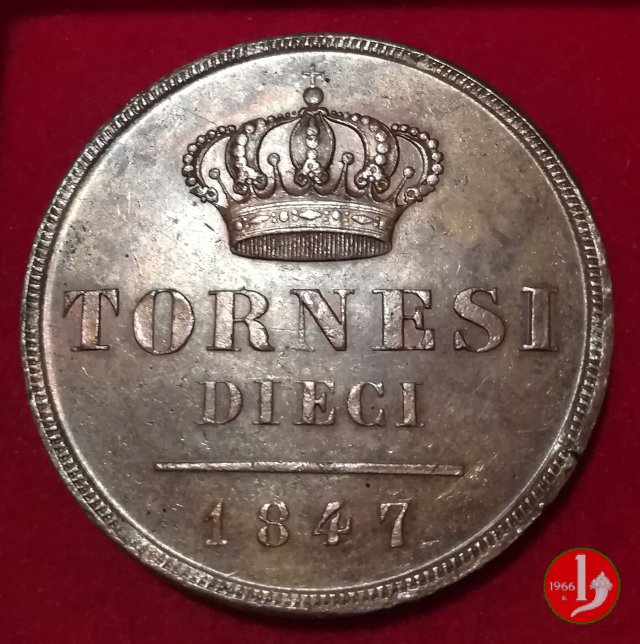 10 Tornesi 1847 (Napoli)