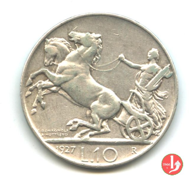 10 lire biga 1927 (Roma)