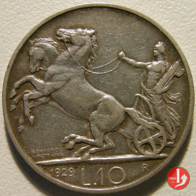 10 lire biga 1929 (Roma)