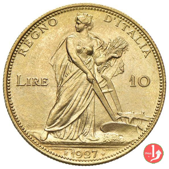 10 lire d'oro aratrice 1927 (Roma)