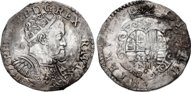 1/2 Ducato con testa radiata 1575 (Napoli)