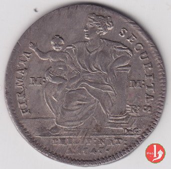 1/2 Piastra con busti accollati 1747 (Napoli)