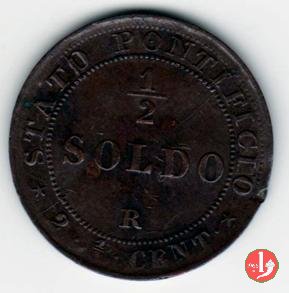 1/2 soldo o 2,5 centesimi 1866 (Roma)