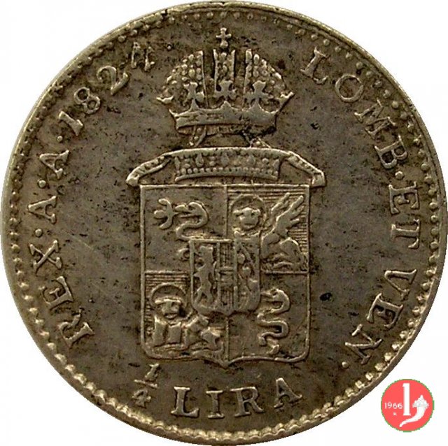 1/4 di lira 1824 (Venezia)