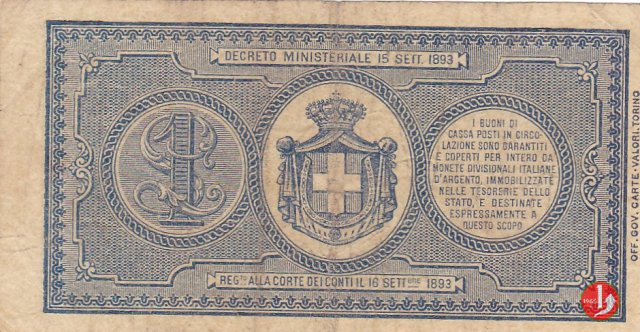 1 Lira Primo & Secondo Tipo 1895