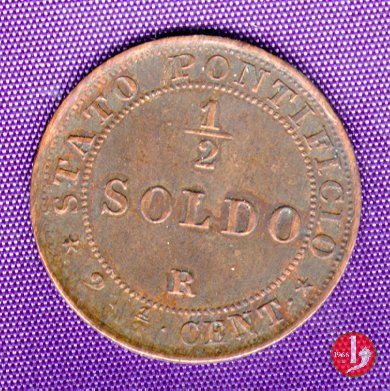 1/2 soldo o 2,5 centesimi 1867 (Roma)