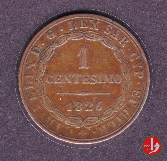 1 centesimo 1826 (Torino)