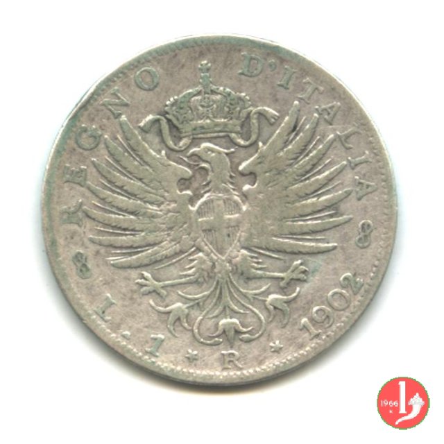 1 lira aquila sabauda 1902 (Roma)