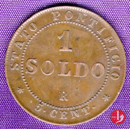 1 soldo o 5 centesimi 1866 (Roma)